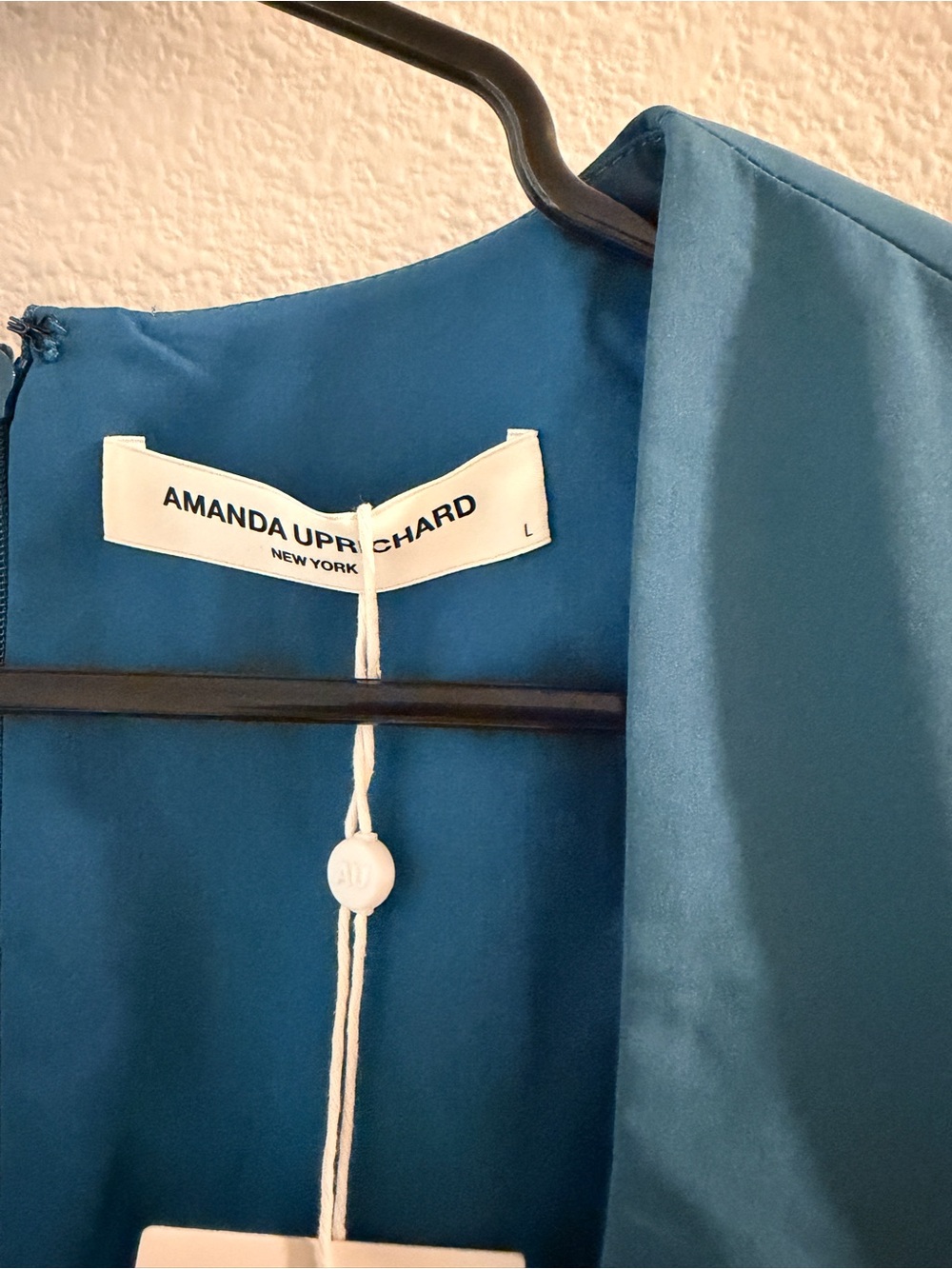 Amanda Uprichard Teal Satin Blazer Jacket